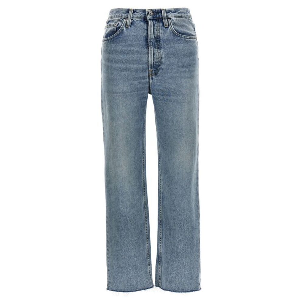 TOTEME Blue Cotton Straight-Leg Women's Jeans